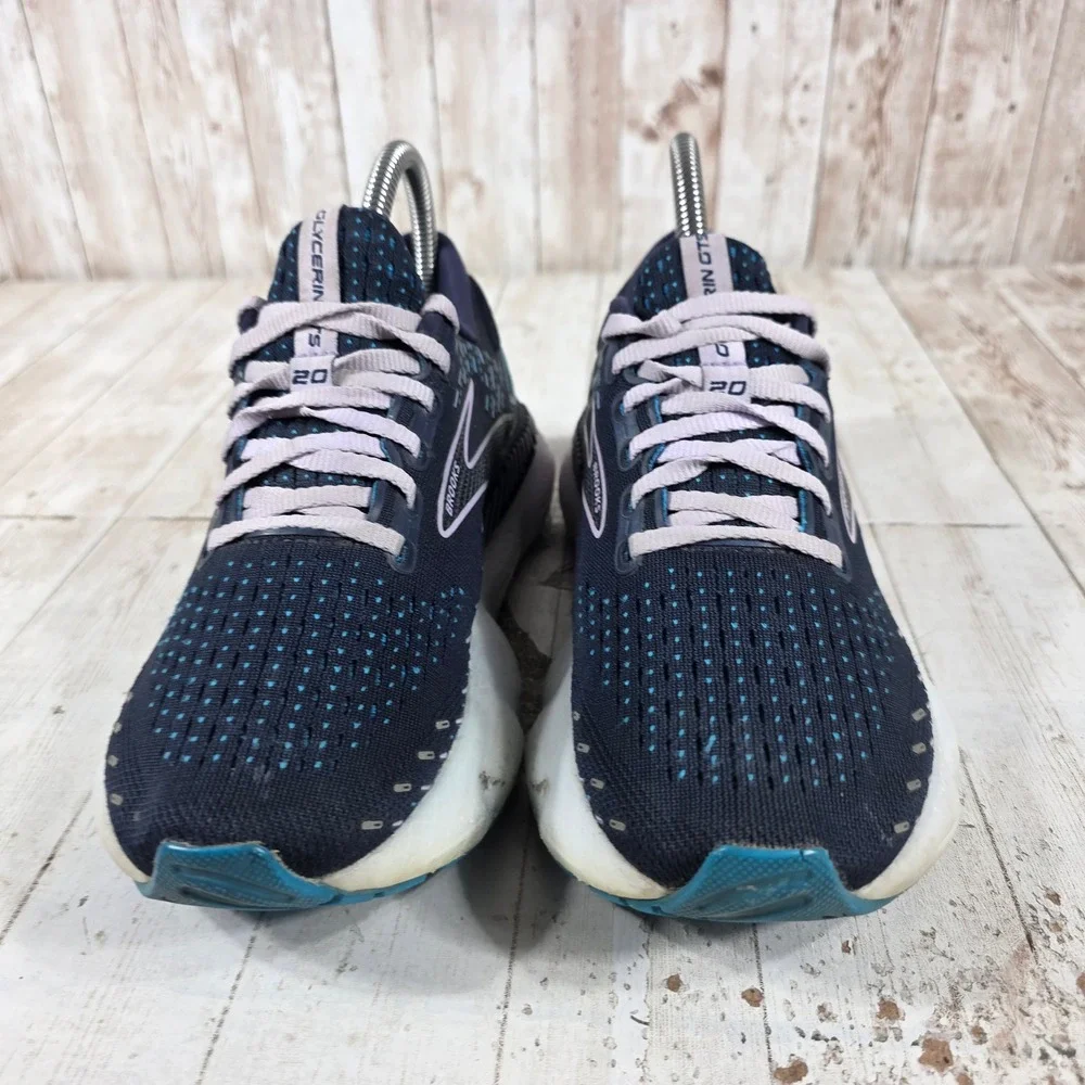 Brooks Glycerin GTS 20 Womens Running Shoes Navy Blue Lavender  Size 6